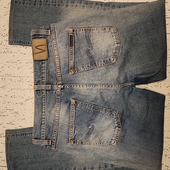 Nudie Jeans Co Lean Dean Illuminated Indigo Slim Straight Leg Jeans - Picture 10 of 14